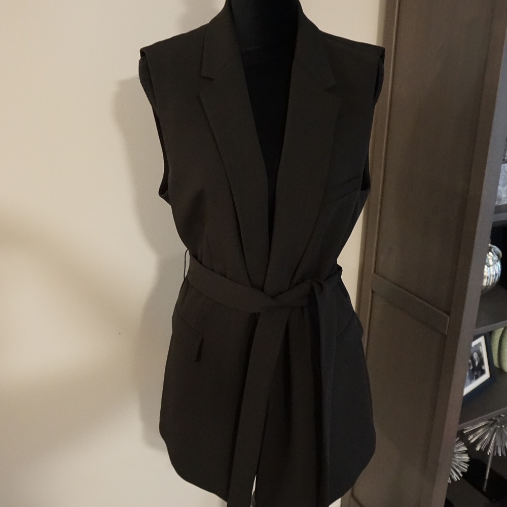 Highline Collective Open-Front Crepe Vest